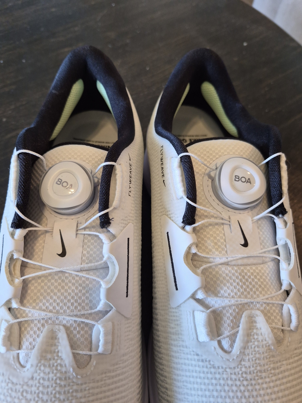 Nike Infinity Tour Boa 2 (Wide) PureWhite/ Platinum Green Golf Shoes - Picture 5 of 13